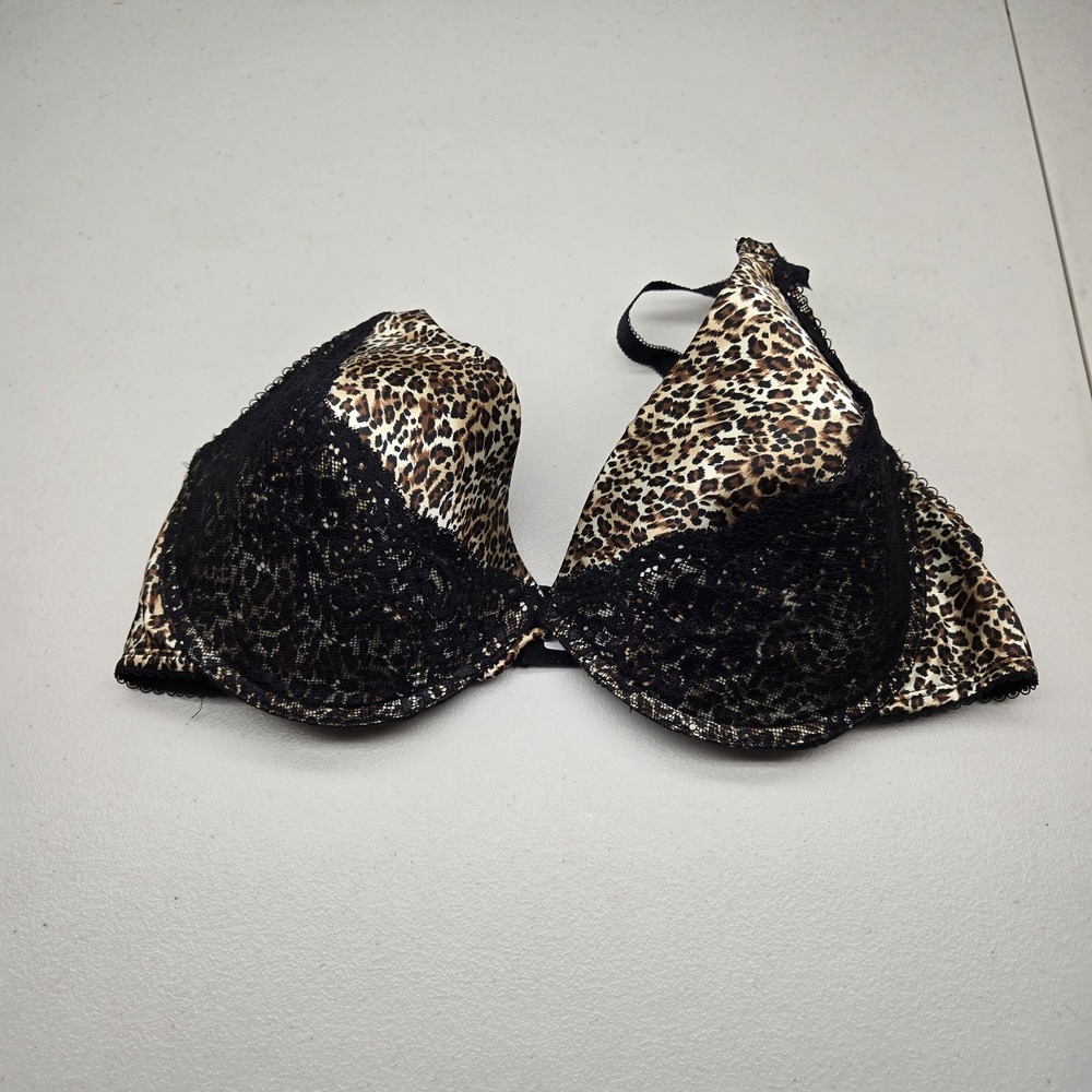 Smart & Sexy Women Bra 42D Leopard black Animal Print SA234‎ Balconette